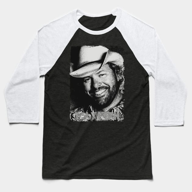 Toby Keith// black white design T-Shirt Baseball T-Shirt by YukieapparelShop